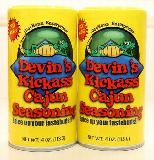 Devin’s Kickass Cajun Seasoning: (2) 4 oz. cans