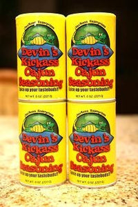 Devin’s Kickass Cajun Seasoning: (4) 8 oz. cans